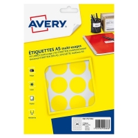 Avery PET30J yellow marking dots, Ø 30mm (240 labels) AV-PET30J 212723