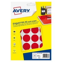 Avery PET30R red marking dots, Ø 30mm (240 labels) AV-PET30R 212724