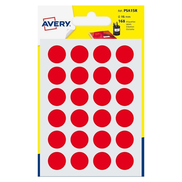 Avery PSA15R red marking dots, Ø 15mm (168 labels ) AV-PSA15R 212720 - 1