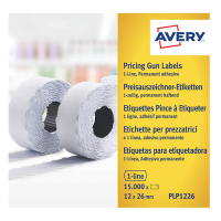 Price gun labels (26 x 12mm) | Avery PLP1226 | 15,000 labels 212665