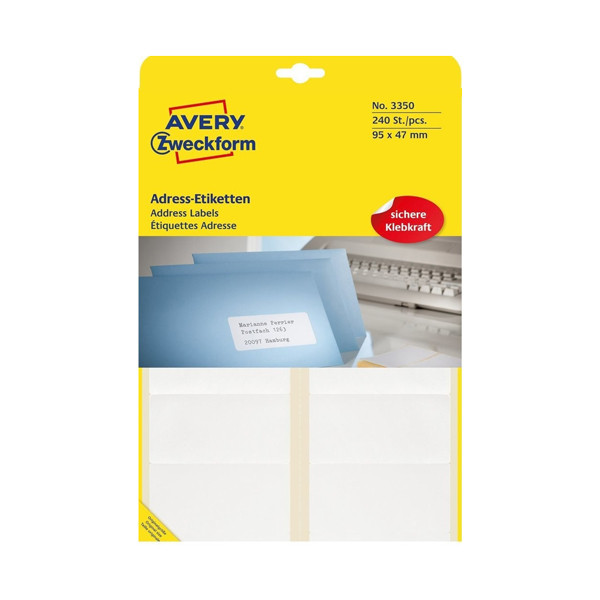 Avery Ready Index 3350 address labels 95mm x 47mm (240 labels) L3350 212314 - 1