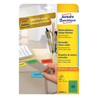 Removable labels (45.7 x 21.2mm, green) | Avery L6040-20 | 960 labels 212762