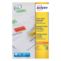 Removable labels (63.5 x 33.9mm, green) | Avery L6033-20 | 480 labels 212755