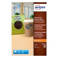 Removable oval labels ( 63.5mm x 42.3mm, brown) | Avery L7103-20 | 360 labels 212602