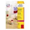 Removable round labels (Ø 63.5mm, red) | Avery L7670R-25 | 300 labels 212750 - 1