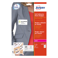 Textile labels/name badges (50 x 80mm) | Avery L4785-20 | 200 labels 212592