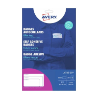Textile labels/name badges (50 x 80mm) | Avery L4785-20 | 200 labels 212592
