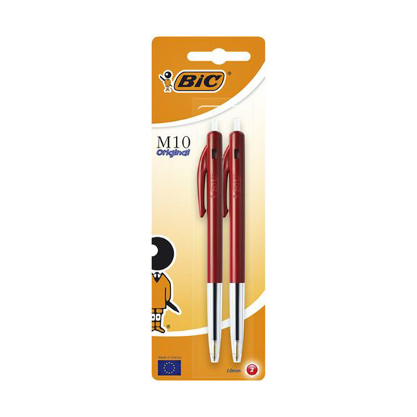 Ballpoint pen | red | BIC M10 Clic | 2-pack 224658 - 1