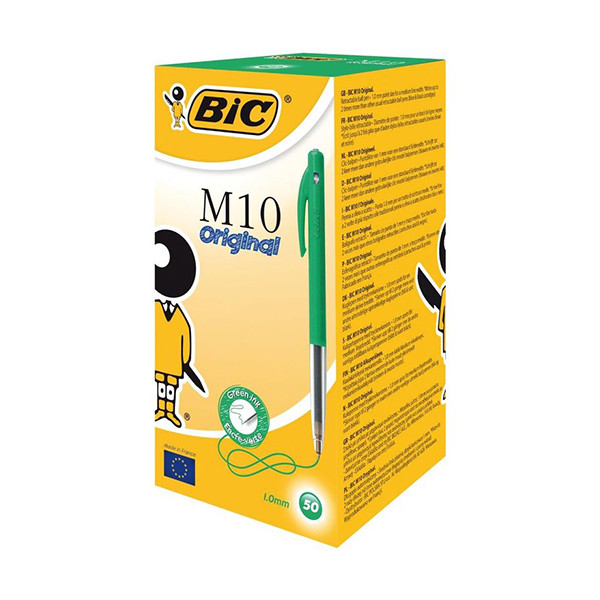 Ballpoint pens | green | BIC M10 Clic | 50-pack 224606 - 1