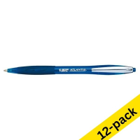 Blue BIC Atlantis Soft ballpoint pen (12-pack) 240027