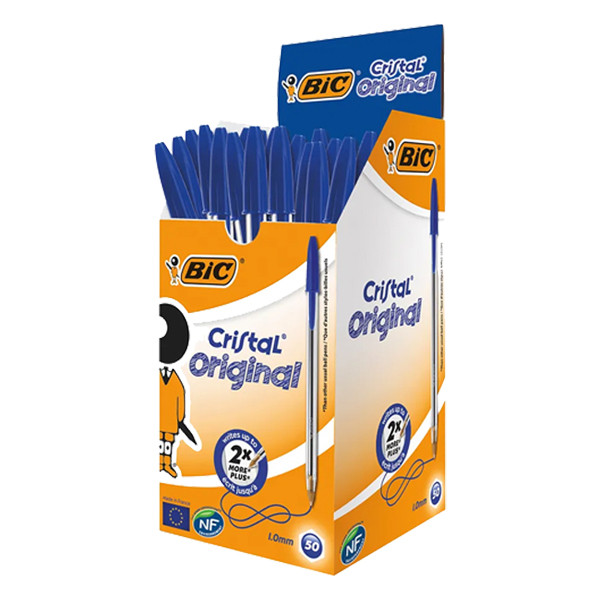 BIC Cristal blue ballpoint pen (50-pack) 8373609 224608 - 1
