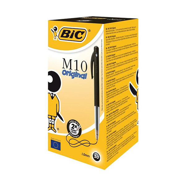 BIC M10 Clic black ballpoint pen (50-pack) 1199190125 224602 - 1