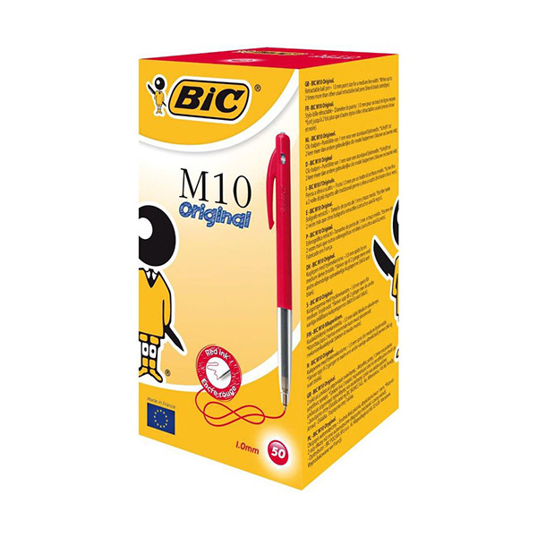 BIC M10 Clic red ballpoint pen (50-pack) 1199190123 224604 - 1