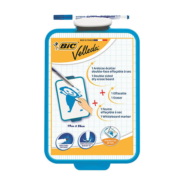 Whiteboard 26 x 19cm blank/checkered | BIC Velleda 279997 - 1