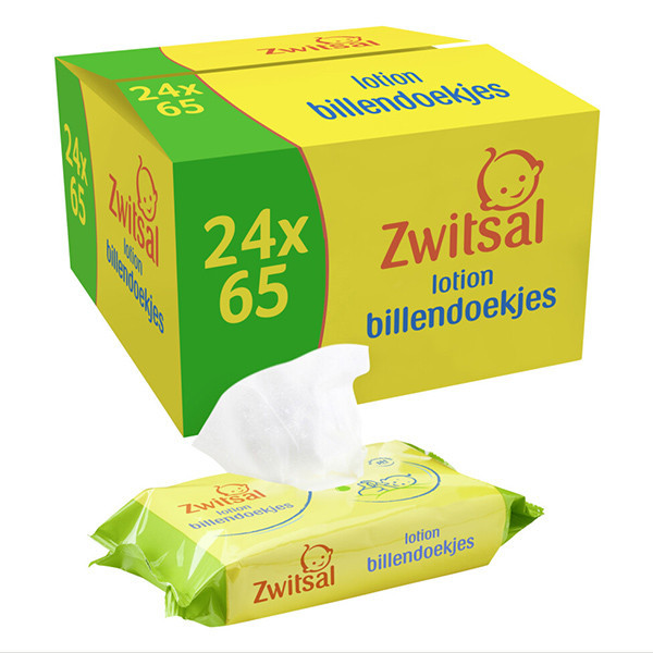 Baby wipes (65 wipes) | Zwitsal Lotion | 24-pack SZW00060 - 1