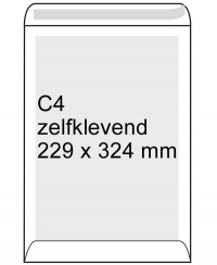 Back Board C4 white envelope self-adhesive, 229mm x 324mm (10-pack) 308540-10 209102