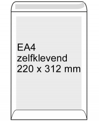 Back Board EA4 white envelope self-adhesive, 220mm x 312mm (100-pack) 308530 209100