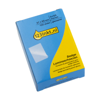 Badge laminating pouch (67mm x 99mm) 125 micron | glossy | 123ink | 100-pack 302892