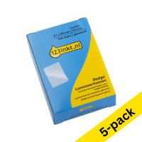 Badge laminating pouch (67mm x 99mm) 125 micron | glossy | 123ink 100-pack (3-pack)