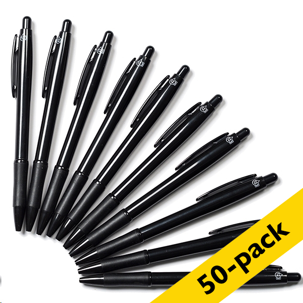 Ballpoint pen | black | 123ink | 50-pack 400093 - 1