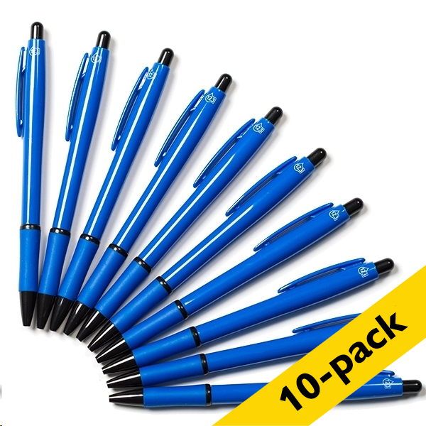 Ballpoint pen | blue | 123ink | 10-pack 400085 - 1