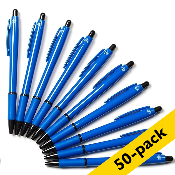 Ballpoint pen | blue | 123ink | 50-pack 400087 - 1