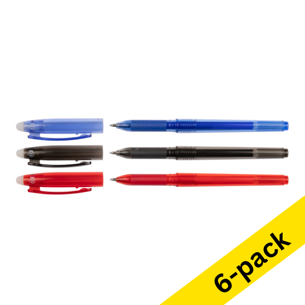 Ballpoint pen | erasable | assorted | 123ink | 6-pack 302741 - 1