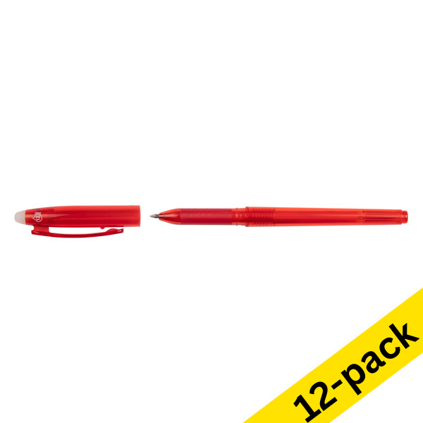 Ballpoint pen | erasable | red | 123ink | 12-pack 301095 - 1
