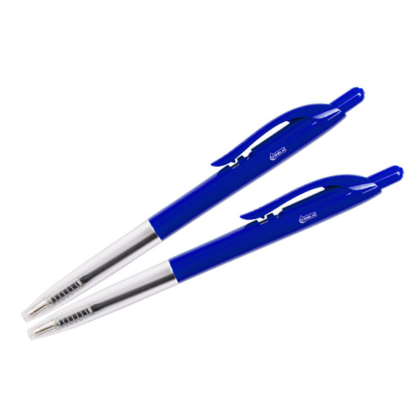 Ballpoint pen | retractable | medium blue | 123ink | 2-pack 302072 - 1
