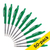 Ballpoint pen | retractable | medium green | 123ink | 50-pack 302075 - 1