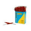 Ballpoint pen | retractable | medium red | 123ink | 50-pack 302076 - 2
