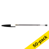 Ballpoint pen | with cap | bright black | 123ink | 50-pack 302084 - 1