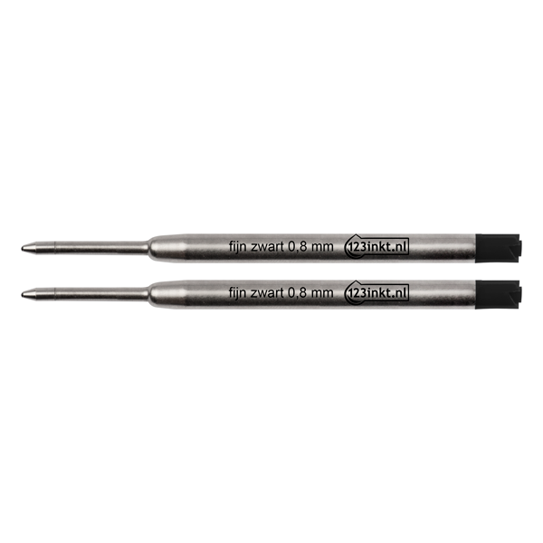 Ballpoint pen refill | fine black | 123ink | 2-pack 300855 - 1