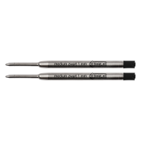 Ballpoint pen refill | medium black | 123ink | 2-pack