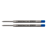 Ballpoint pen refill | medium blue | 123ink | 2-pack