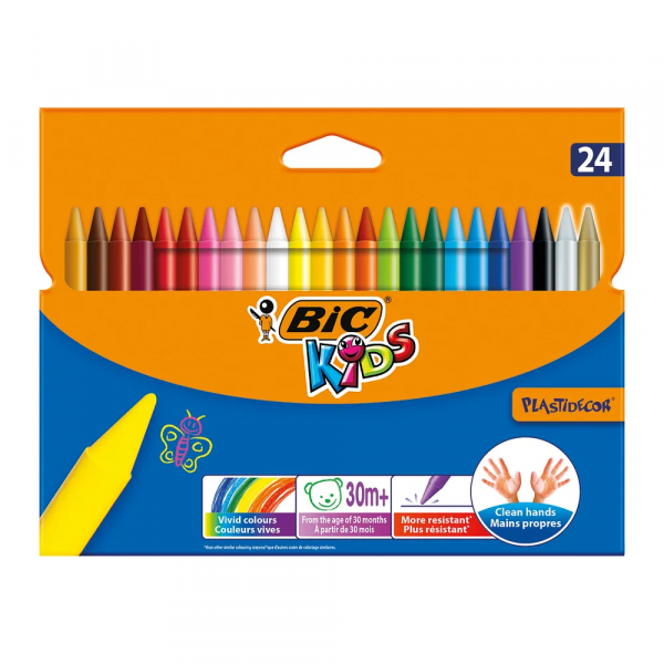 Bic Plastidecor assorted crayons (24-pack) 8297721 240422 - 1