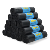 Bin bag (60L) with drawstring | 123ink | 15-pack x15