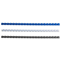 Binding spine 12mm pack (blue/white/black) | 123ink | 75-pack 340053
