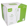 Biodore wooden knife & fork set with napkin (100-pack) 402769 - 4