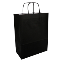 Black paper carrier bag, 260mm x 350mm x 120mm (100-pack) 270679 402711