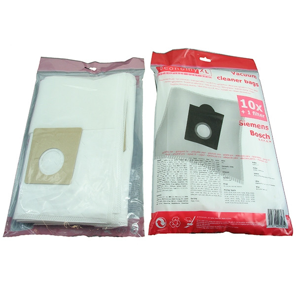 Bosch type microfibre D/E/F/G/H vacuum cleaner bags | 123ink version | 10 bags + 1 filter SBO01002 - 1