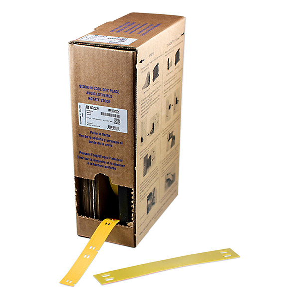 Brady BM-10X75-7598-YL yellow polyester tags, 10mm x 75mm (original Brady) BM-10X75-7598-YL 148018 - 1