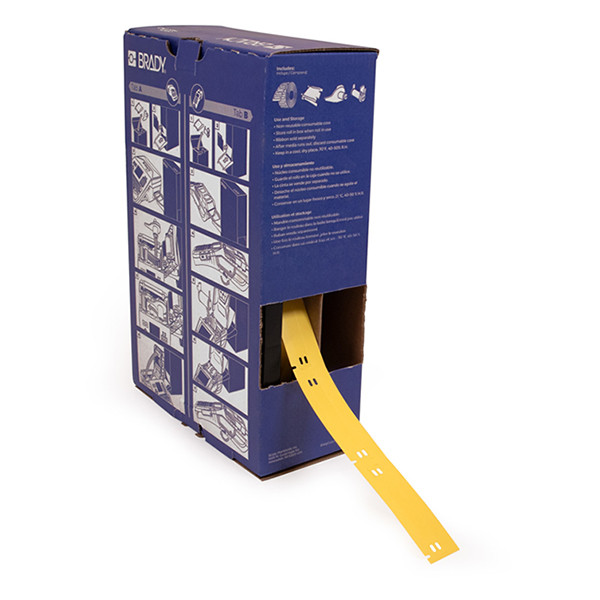 Brady BM-10x75-7643-YL yellow polyurethane tags, 10mm x 75mm (original Brady) BM-10x75-7643-YL 148038 - 1