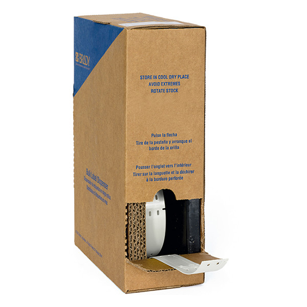 Brady BM-15X75-7598-WT white polyester tags, 15mm x 75mm (original Brady) BM-15X75-7598-WT 148020 - 1
