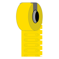 Brady BM-2-7599-YL-R yellow polyethylene tags, Ø 3.50 opening, 23mm x 5.20mm (original Brady) BM-2-7599-YL-R 148013