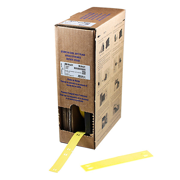 Brady BM71H-1-7643-YL yellow wire and cable labels, 60mm x 10m (original Brady) BM71H-1-7643-YL 147294 - 1