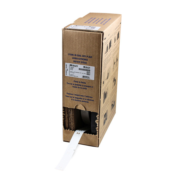 Brady BM71H-2-7643-WT white wire and cable labels, 75mm x 10mm (original Brady) BM71H-2-7643-WT 147296 - 1