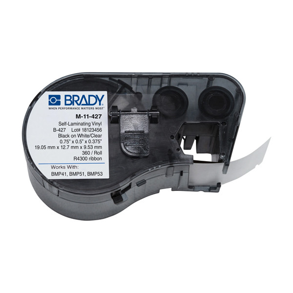 Brady M-11-427 laminated vinyl labels, 19.05mm x 12.7mm x 9.53mm (original Brady) M-11-427 146002 - 1