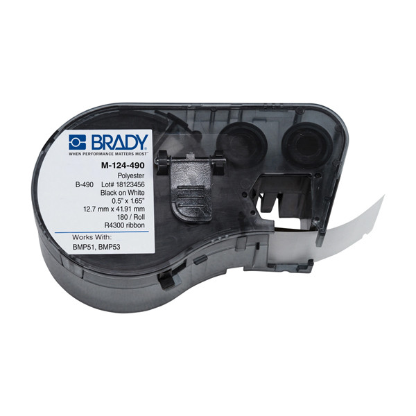 Brady M-124-490 Freezerbondz polyester labels, 12.7mm x 41.91mm (original Brady) M-124-490 146060 - 1