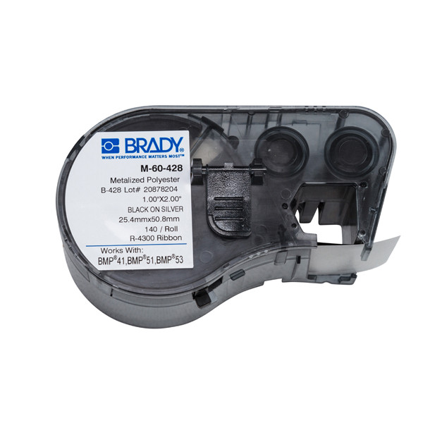 Brady M-60-428 metallised polyester labels, 25.4mm x 50.8mm (original Brady) M-60-428 146134 - 1